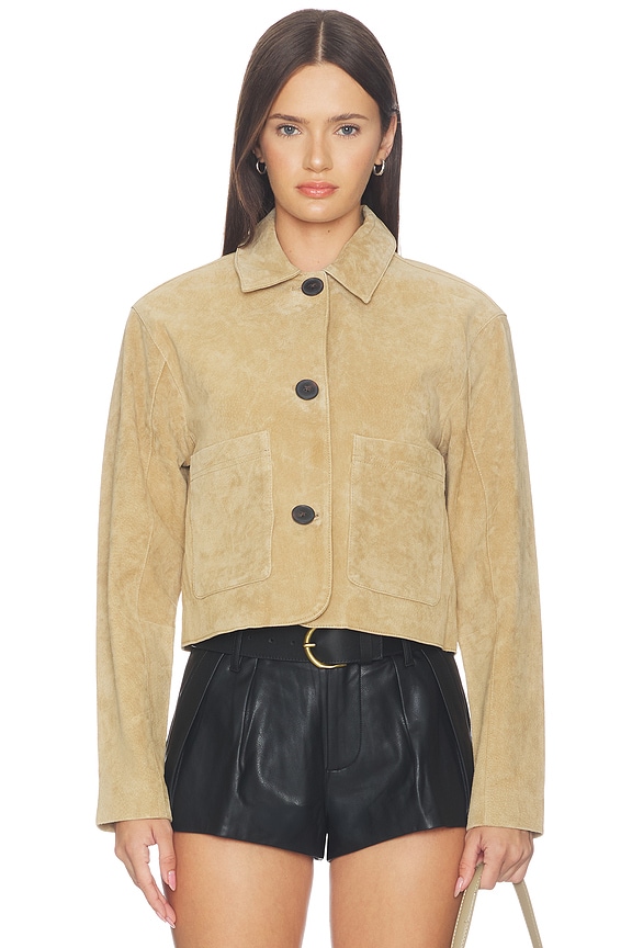 view 2 of 5 SUEDE  ジャケット in Cinnamon Crunch