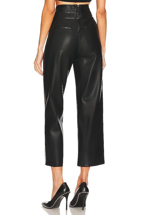 Vegan Leather Pearl Wide Leg Pant