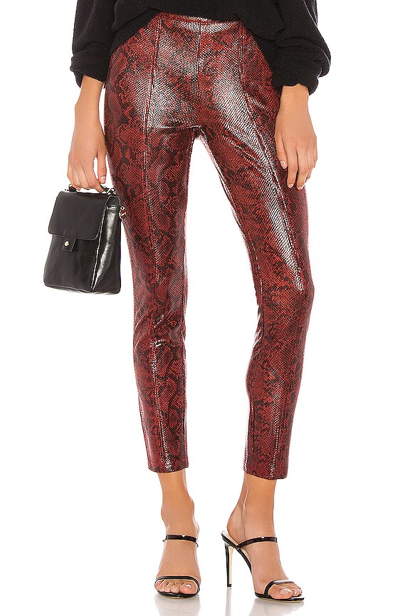 view 1 of 4 Vegan Leather Legging in Fired Up