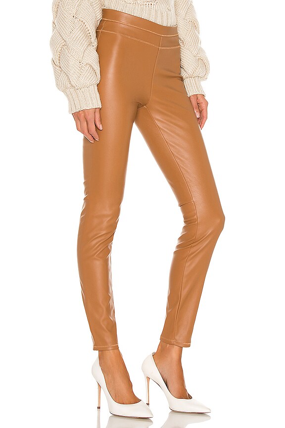 view 2 of 4 Skinny Faux Leather Pant in Camel