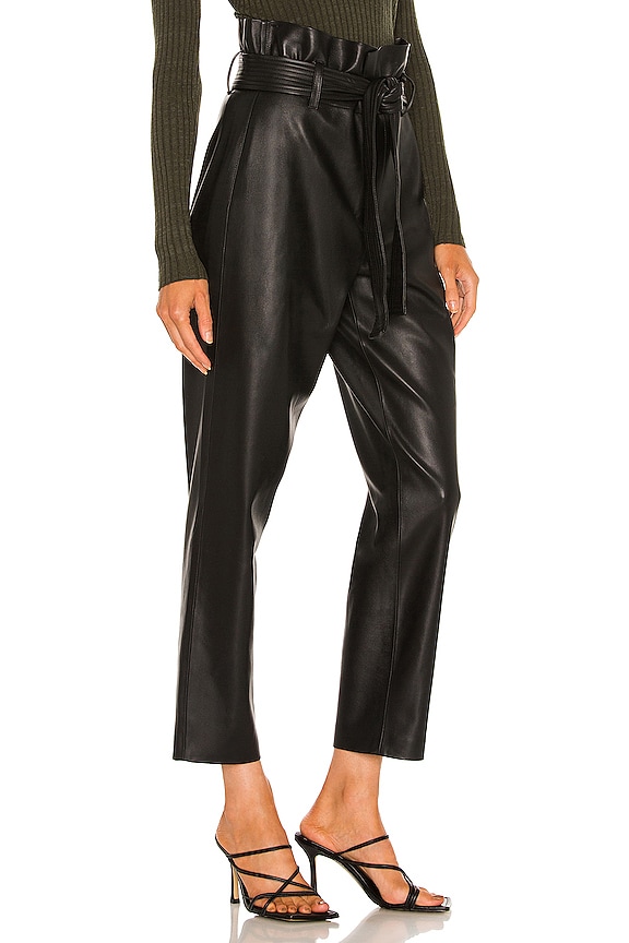 view 2 of 4 Paperpag Waist Vegan Leather Pant in Obsidian