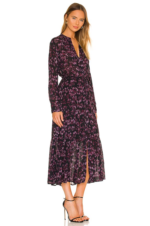 view 2 of 3 Ruffle Hem Shirt Dress in Current Floral