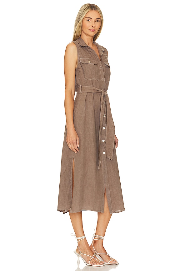 view 2 of 3 Sleeveless Utility Duster Dress in Coastal Fog