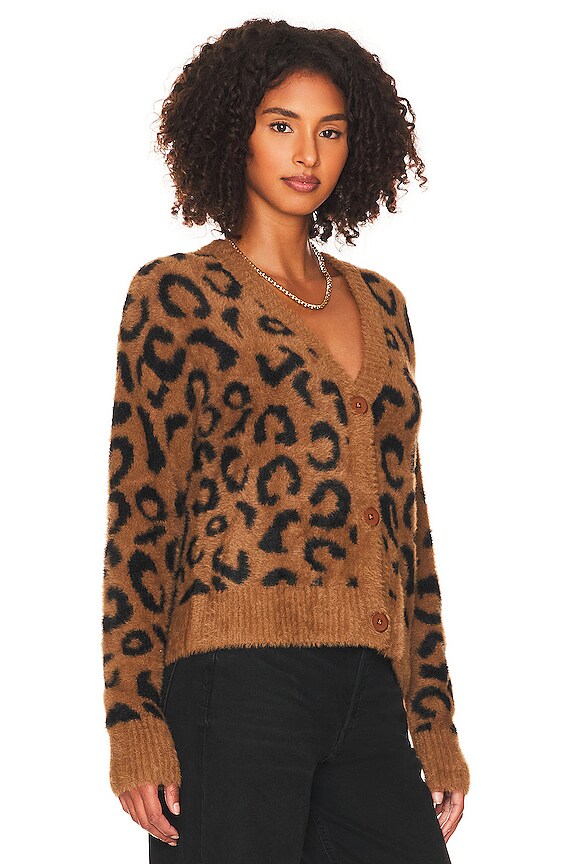 view 2 of 4 Sweater Cardigan in Golden Topaz Animal