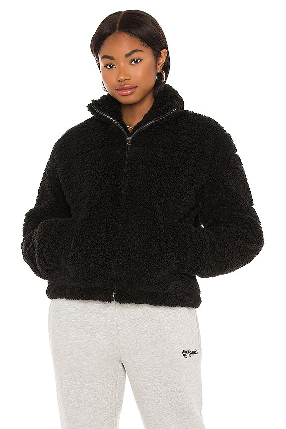 view 2 of 5 Faux Fur Puffer Jacket in Black