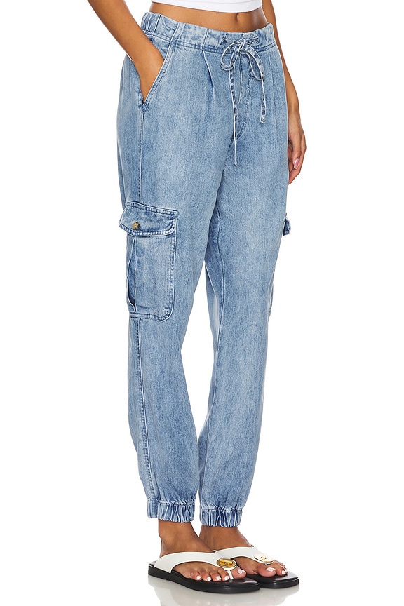 view 2 of 6 Isla Pleated Jogger in Vintage Horizon Wash