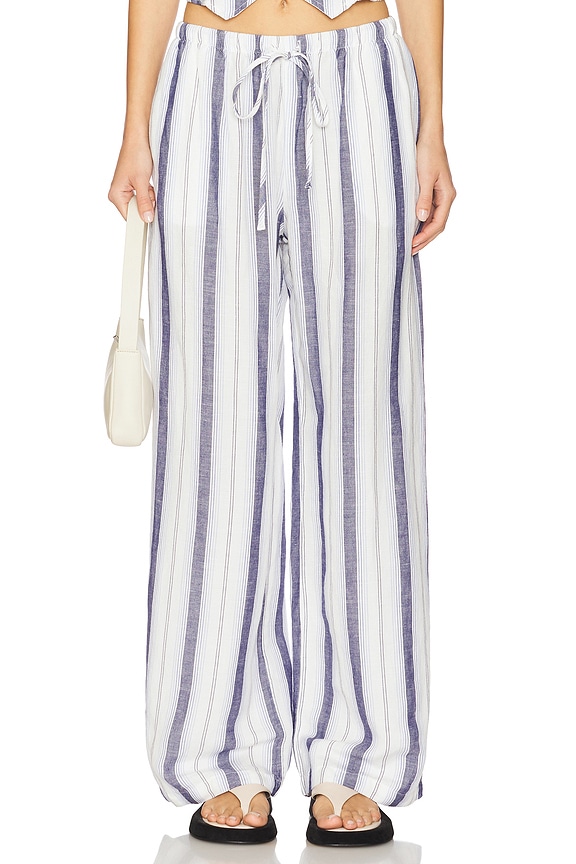 view 1 of 6 Easy Wide Leg Pant in Coastal Ombre Stripe