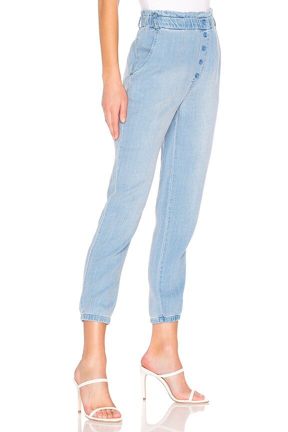 view 2 of 4 Button Front Jogger in Clearwater Wash