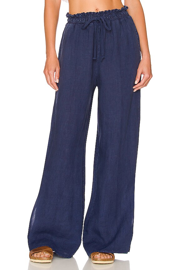 view 2 of 5 PANTALON LARGE in Marine Blue