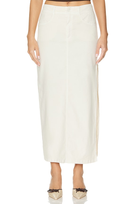 view 2 of 5 Indigo Side Slit Skirt in Samba Sand