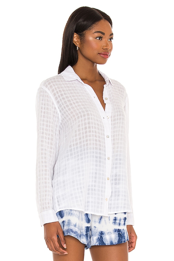 view 2 of 4 Shadow Check Relaxed Button Down in White