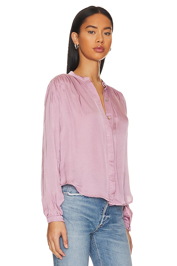 view 2 of 4 Smocked Button Down Top in Icy Orchid