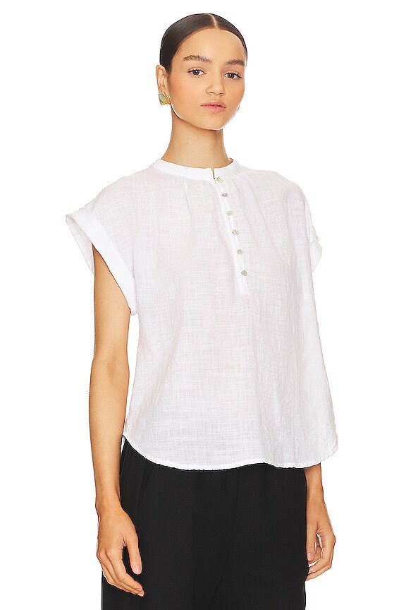 view 2 of 4 Cap Sleeve Pullover in White