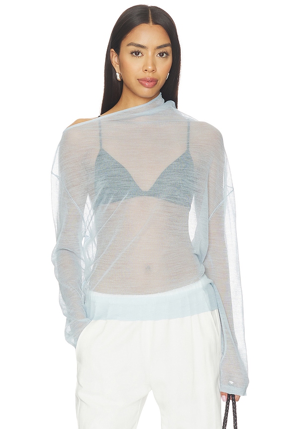 view 1 of 4 Reve Long Sleeve Sweater in Powder Blue