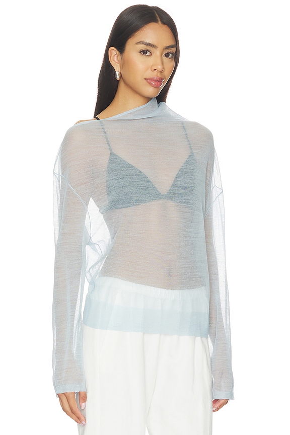 view 2 of 4 Reve Long Sleeve Sweater in Powder Blue