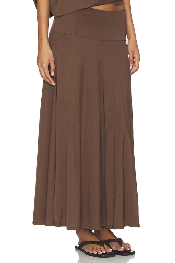 view 2 of 6 Rumi Maxi Skirt in Brown
