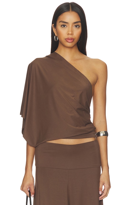 view 1 of 5 TOP UN HOMBRO ARDEN in Brown