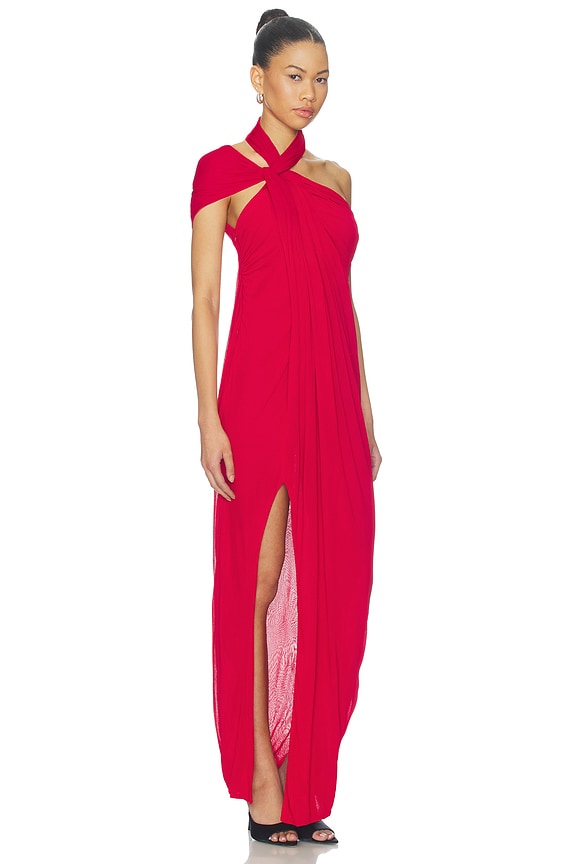 view 2 of 3 ROBE DRESS in Rouge