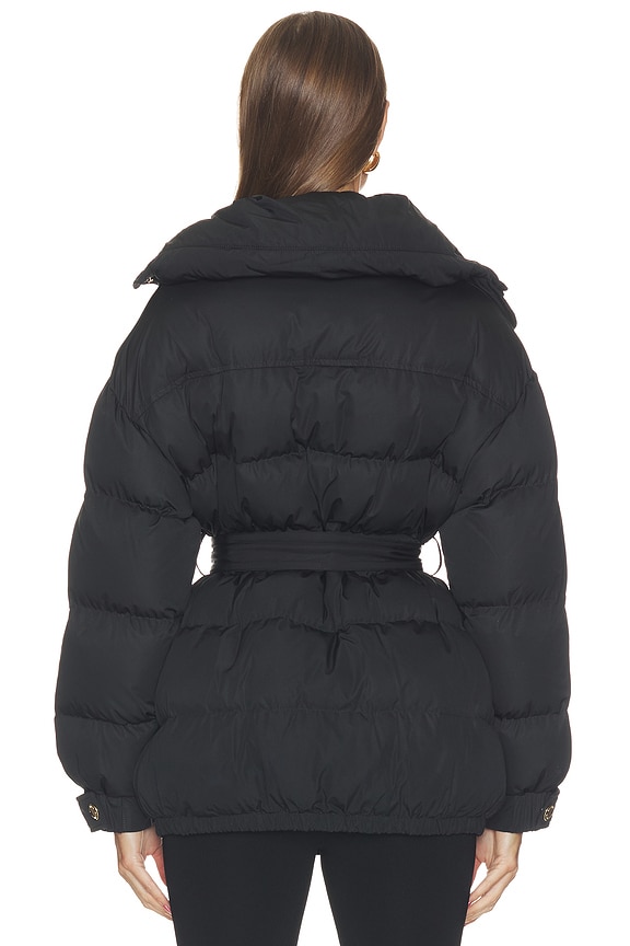 High Collar Belted Puffer Coat