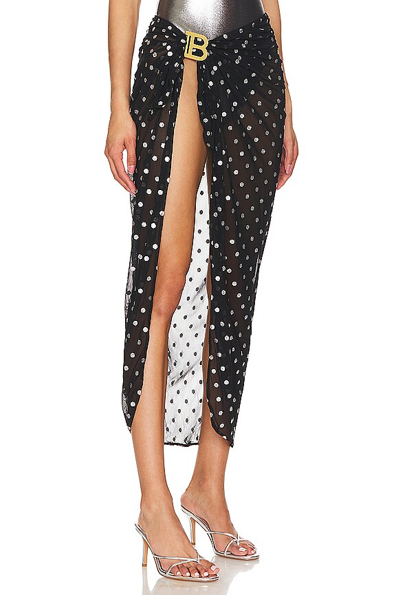 view 2 of 5 ROBE DE PLAGE POIS in Black & Silver