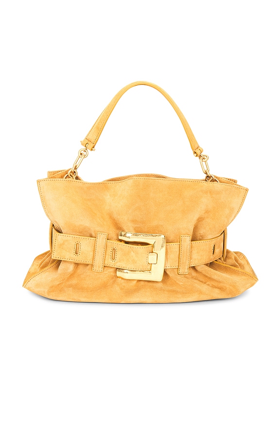 view 1 of 4 Medium Anthem Suede Bag in Marron Clair