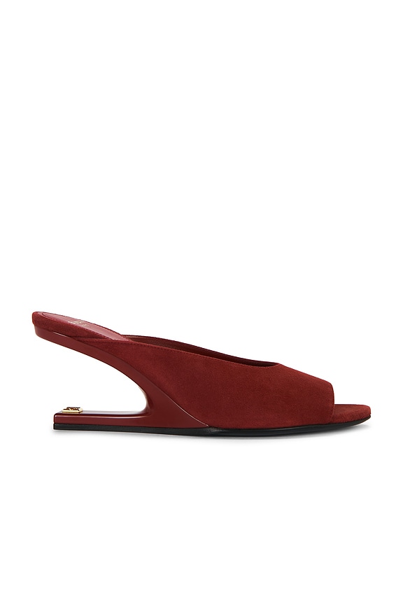 view 1 of 5 MULES NO WEDGE SUEDE in Rouge Fonc