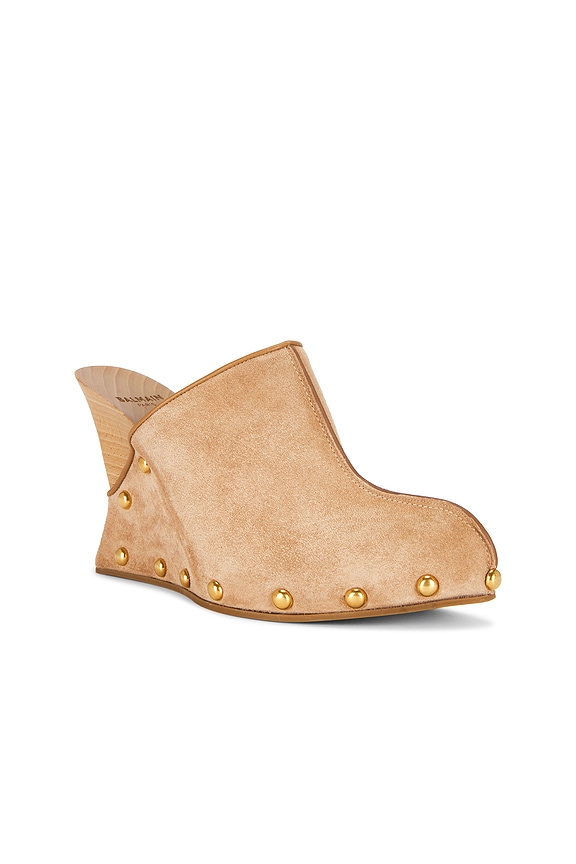 view 2 of 5 SABOT SUEDE WEDGE  in Biscuit