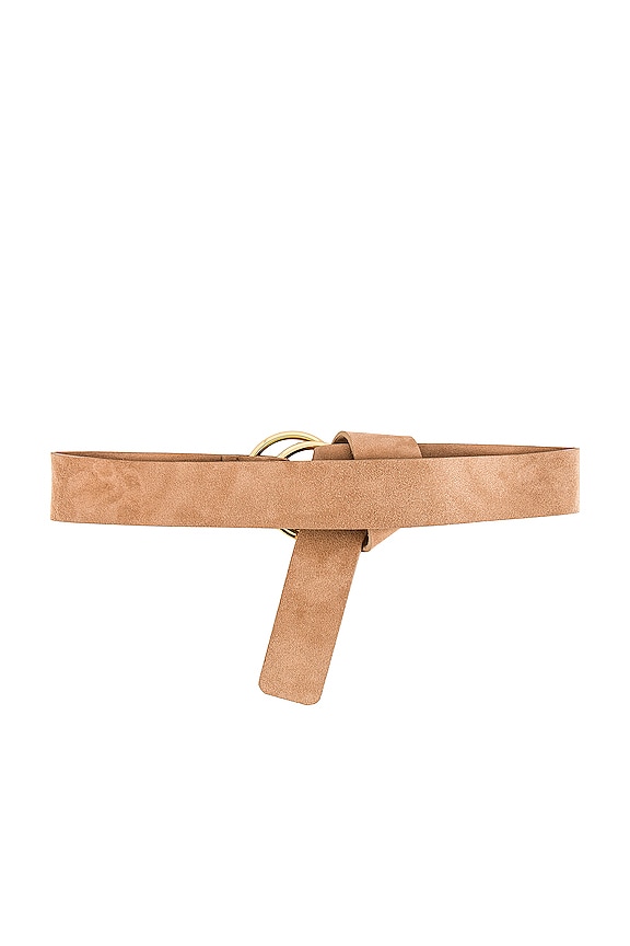 view 2 of 3 Tumble Suede Belt in Sand & Gold
