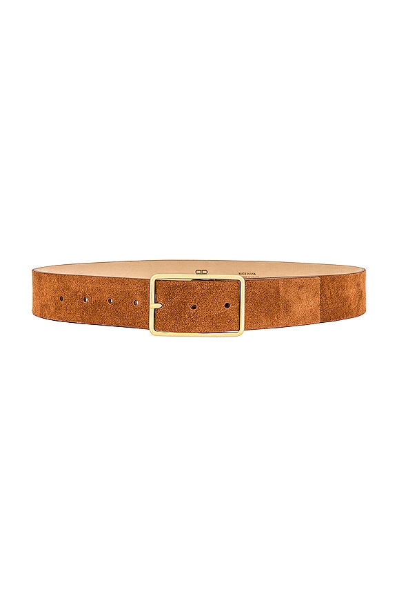 view 1 of 3 Milla Suede Belt in Cognac & Gold