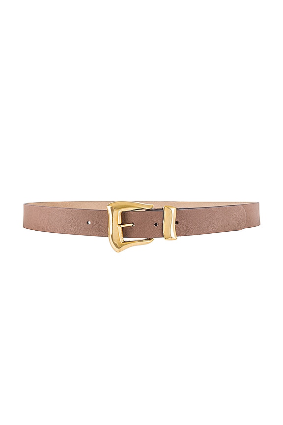 view 1 of 3 Logan Belt in Taupe & Gold