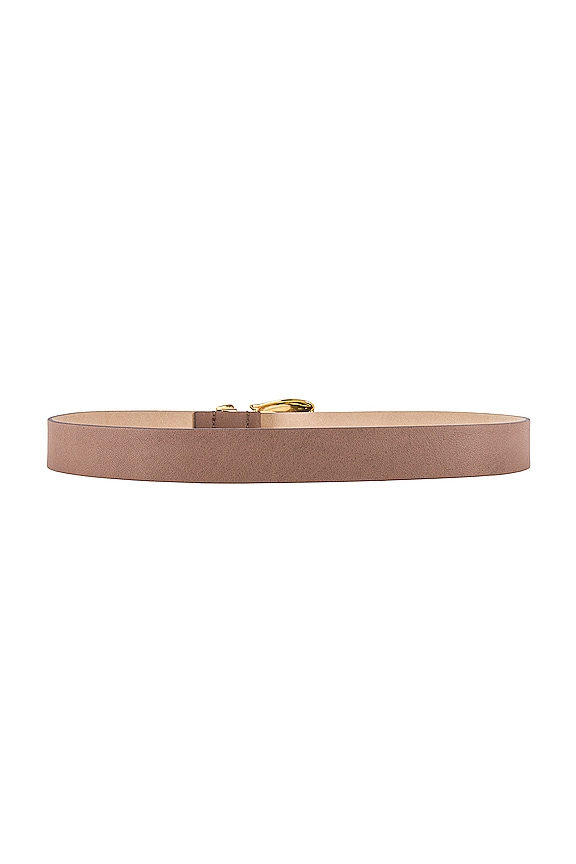 view 2 of 3 Logan Belt in Taupe & Gold
