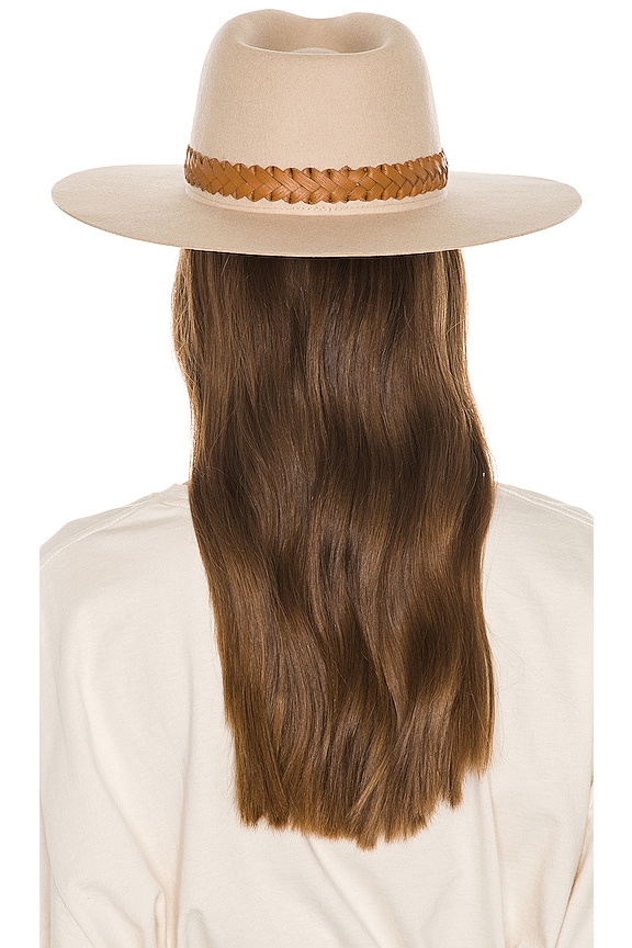 view 2 of 3 Leon Hat in Oatmeal & Cuoio