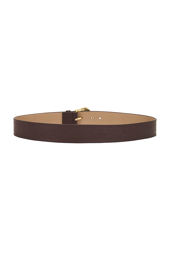 view 2 of 3 Talia Mid Belt in Chocolate Gold