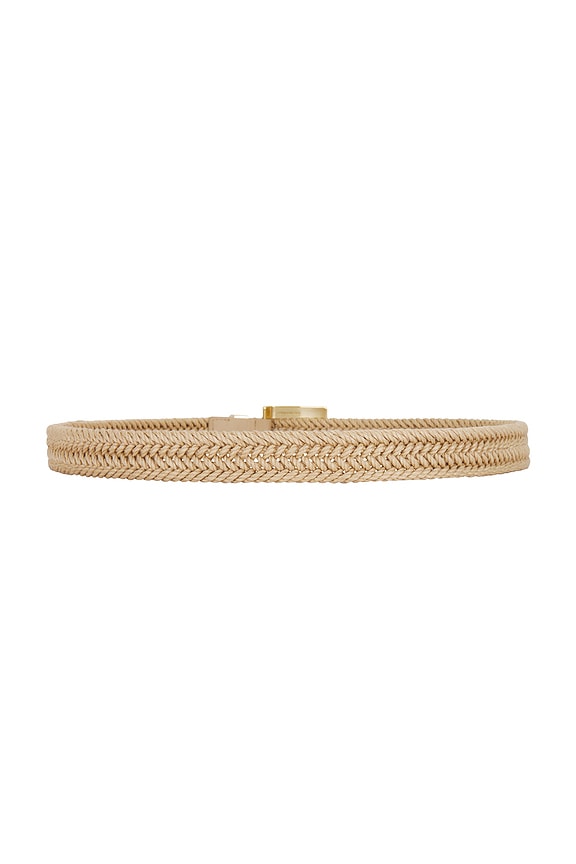 view 2 of 3 Everly Linen Belt in Champagne & Gold