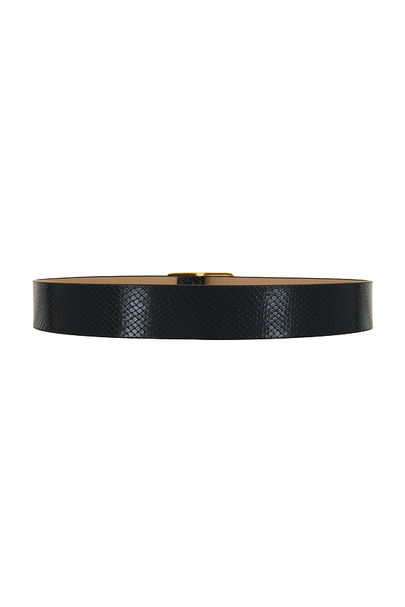 view 2 of 3 Milla Python Belt in Black & Gold