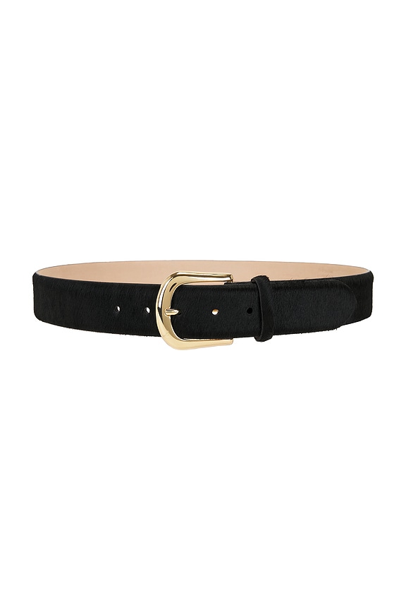 view 1 of 3 Kennedy Calf Hair Belt in Black & Gold