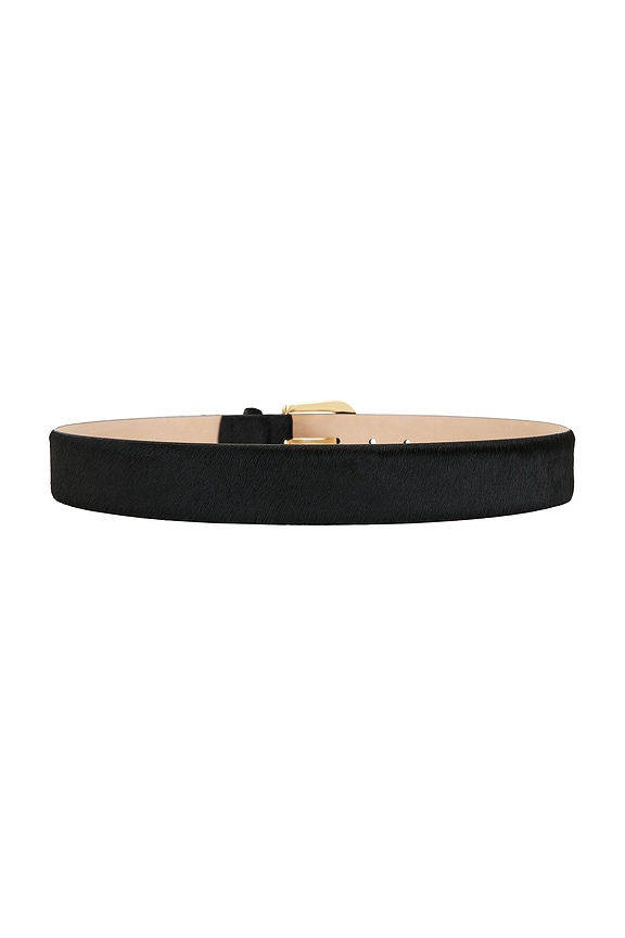 view 2 of 3 Kennedy Calf Hair Belt in Black & Gold