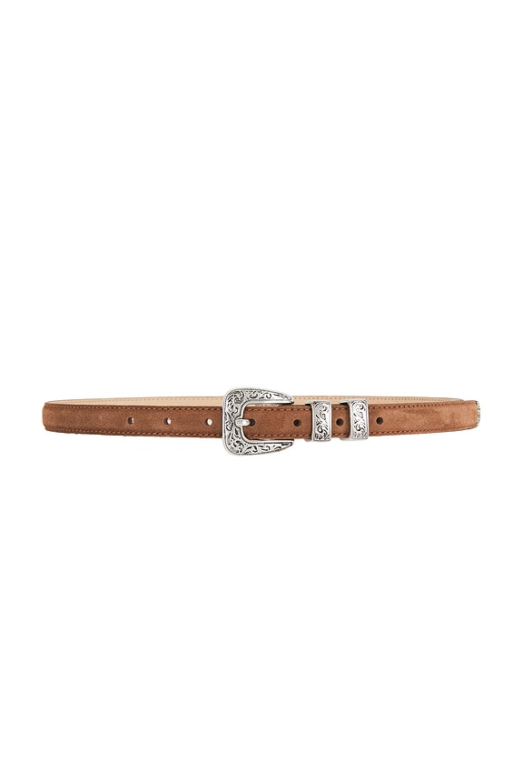 view 1 of 3 CEINTURE GUNNAR in Cognac & Silver