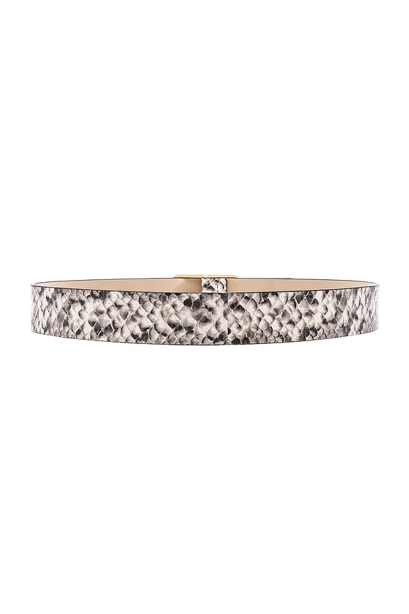 view 2 of 3 CEINTURE MILLA PYTHON in White & Gold