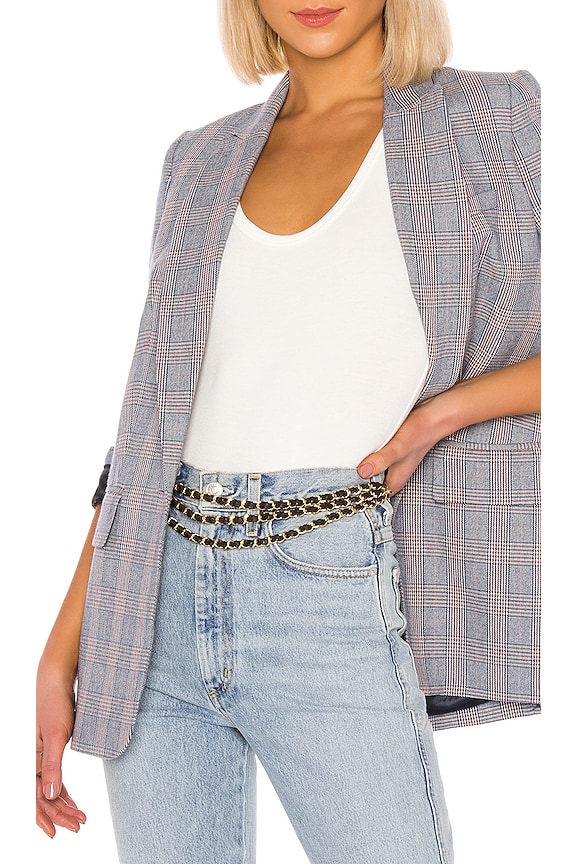 view 2 of 2 Gissel Mini Belt in Black & Gold