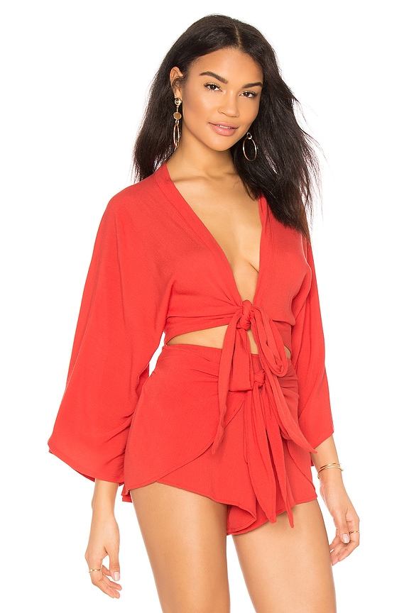 view 2 of 4 Wrapped Top in Wildfire