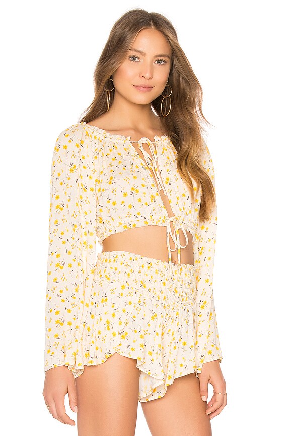 view 2 of 4 TOP NOUÉ DEVANT TROPICANA in Oopsie Daisy Mellow Yellow