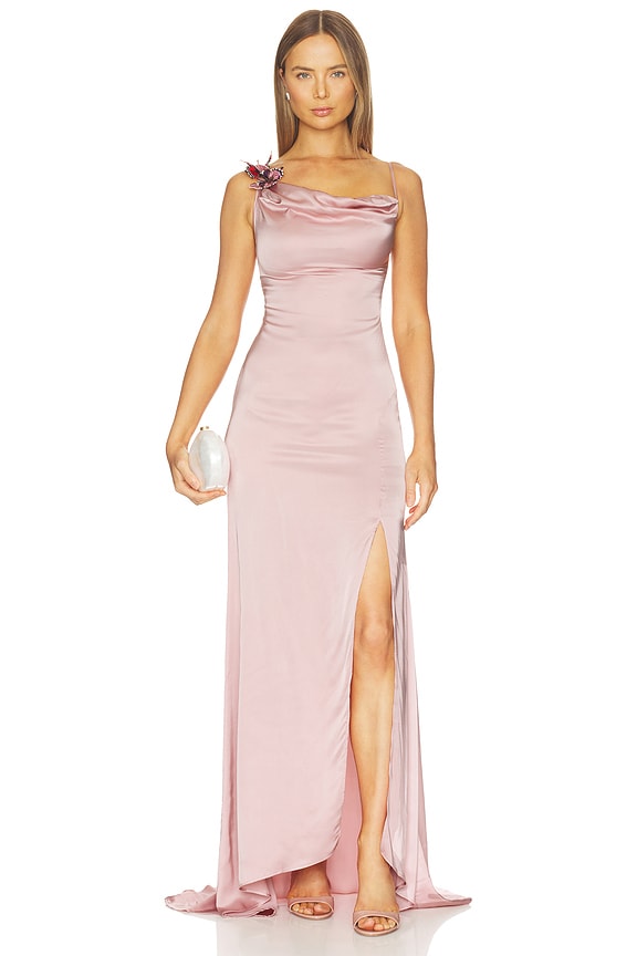 view 1 of 4 VESTIDO SATIN BUTTERFLY in Lilac Chiffon