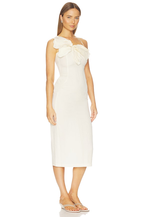 view 2 of 3 ROBE BUTTERFLY BOW in White Swan