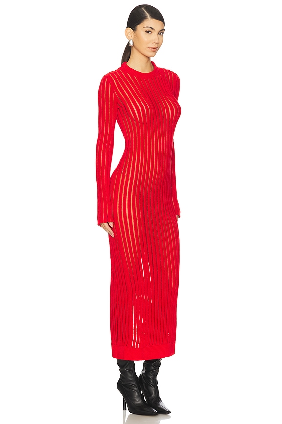 view 2 of 3 Knit Dress in Lipstick Red