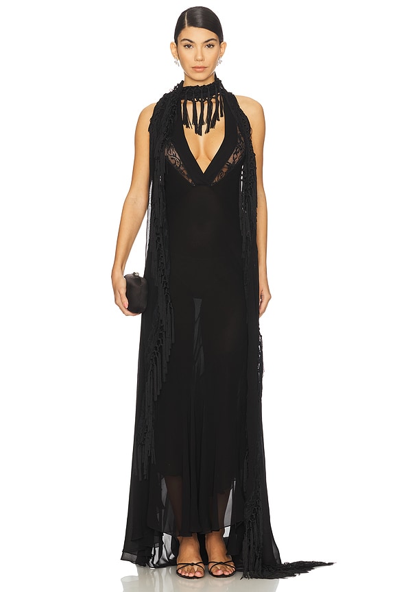 view 2 of 3 EMBR GEORGETTE 원피스 in Black