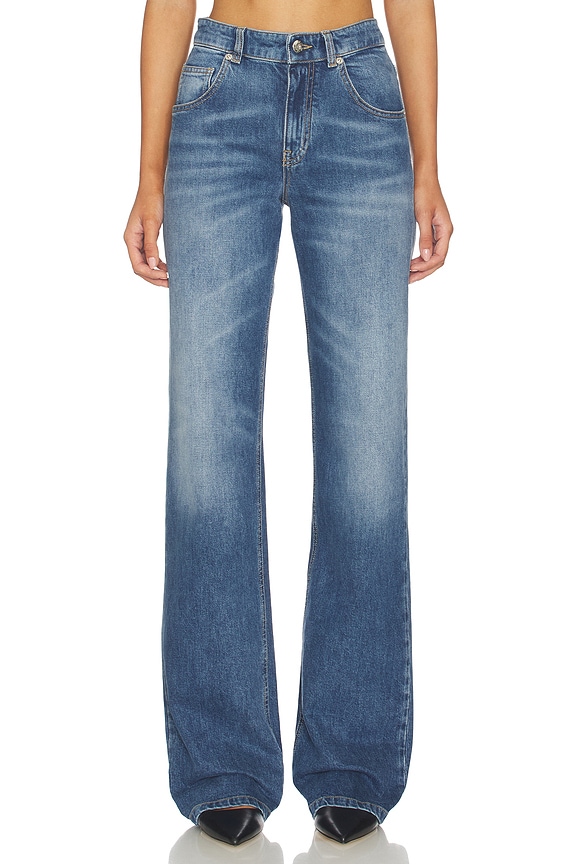 view 1 of 6 Denim Flare in Ice Blue