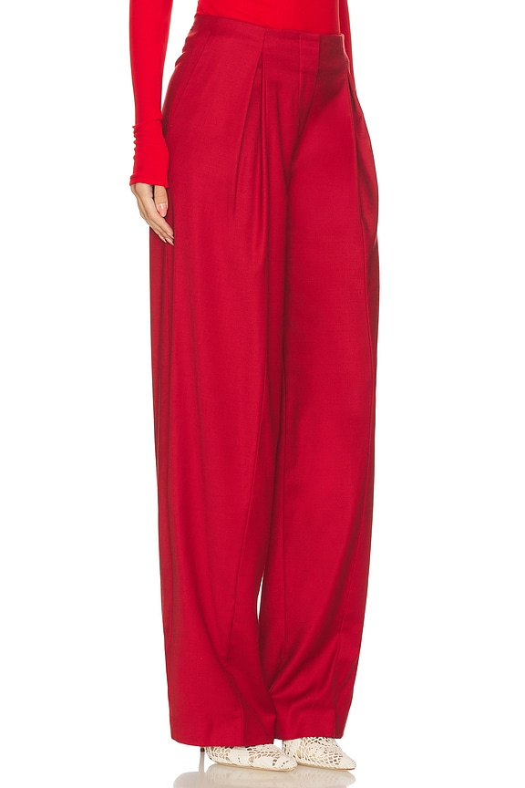 view 2 of 6 Twill Wide Leg in Lipstick Red
