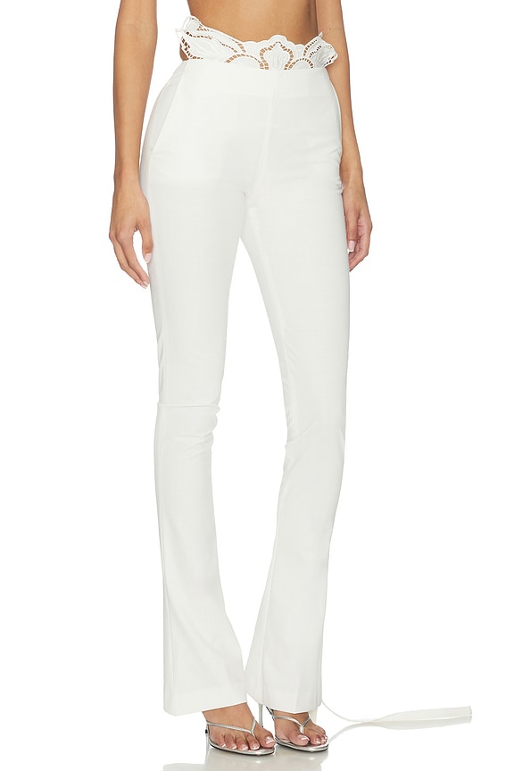 view 2 of 6 Compact Tailor Pant in White Pearl