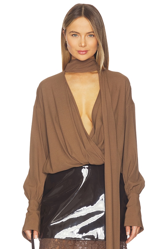 view 2 of 5 Marocaine Top in Toffee Brown